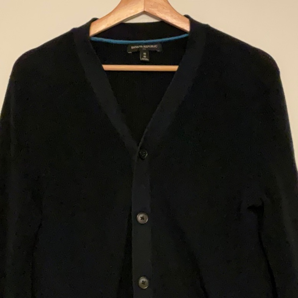 BANANA REPUBLIC Men's NAVY Cardigan Sweater